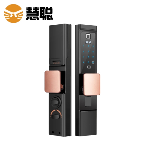 东莞HC-114全自动指纹家用防盗门锁大门密码门锁远程开门电子门锁
