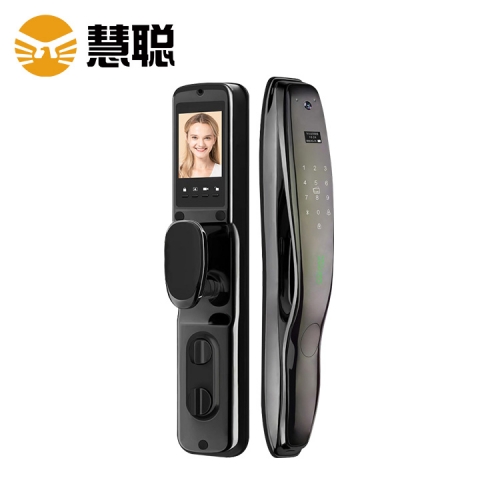 江门慧聪HC-127全自动智能锁带猫眼可视监控智能指纹电子防盗锁