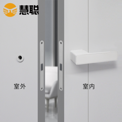 白山慧聪HC-505锌合金通道锁极简隐形门锁单面锁